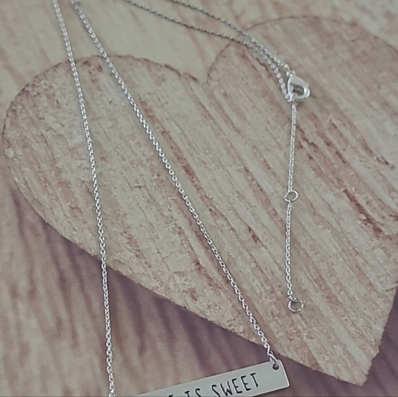 Silver plated Love is Sweet Necklace - Picture 3 of 3